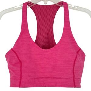 Outdoor Voices All Day Bra Pink Stripe Racerback Workout Fitness Womens XL